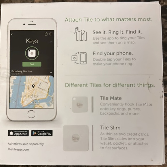 Tile Mate & Slim Combo 4 Pack - like Apple Air Tags never used - Picture 3 of 4